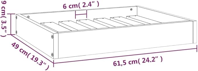Solid Pinewood Dog Bed Frame for Medium Breeds, Natural Untreated Pine Finish, Sturdy Indoor Pet Furniture with Minimalist Design for Bulldogs and Cocker Spaniels