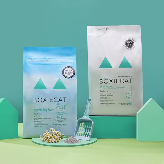 Boxie Gently Scented Cat Litter, Lightweight 30-Day Odor Control, Clumping, 16.5lb