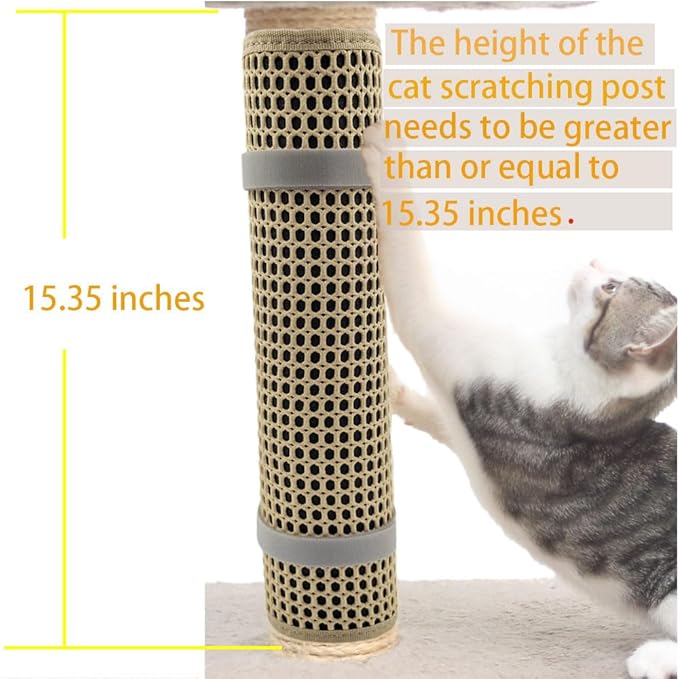 Cat Nail File Scratcher Wrapped Around a Cat Scratching Post, Cat Scratch Pad with 80 Aluminum Oxide Grit, Nail File for Cats Can Help to Trim Your Cat's Nails and Protect Scratch Post