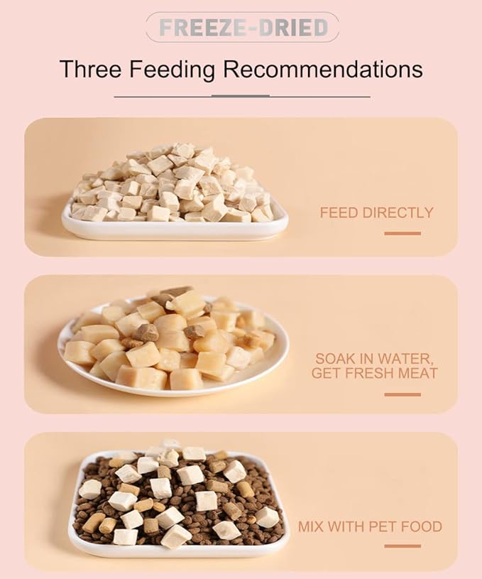 Freeze Dried Chicken Cat & Dog Treats –15OZ Chicken Meat - High Protein, Bite-Sized, Training Treats Snacks