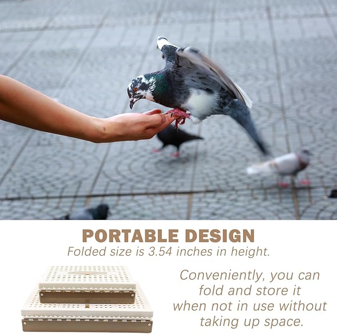 Collapsible Bird Cage Plastic Bird Cage Portable Birds Cages Outdoor Small Birds Cages Suitable for Pigeons Parrots fledglings The Best Choice for Birds to Play and Race Training