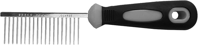 Resco Professional Anti-Static Dog, Cat, Pet Comb for Grooming, Steel Pins, Coarse Tooth Spacing