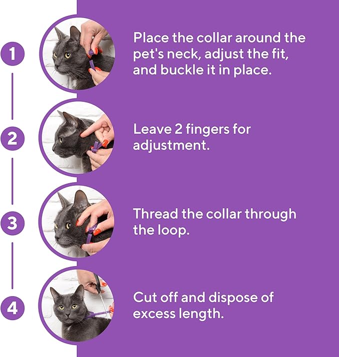 Cat Calming Collar & Pet Anti Anxiety Products - Feline Calm Pheromones Collars & Cats Stress Relief - Helps with Pee, New Zone, Aggression