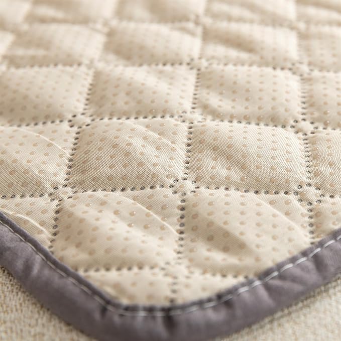 GIBZ Water Resistant Dog Bed Blanket Cover Large Anti Slip Pet Furniture Protector Washable Cat Quilted Mat for Couch, Coffee, 210x210cm
