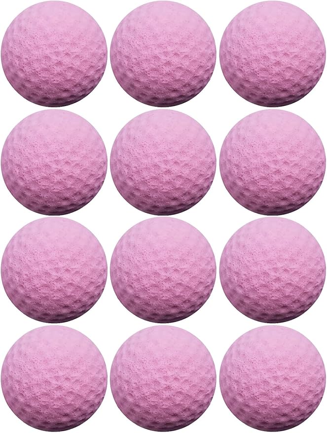 Cat Golf Balls for Indoor Cats Toy Ball Kitten Toys Interactive Cat Ball Sponge Foam Sponge Soccer Balls (Magenta)