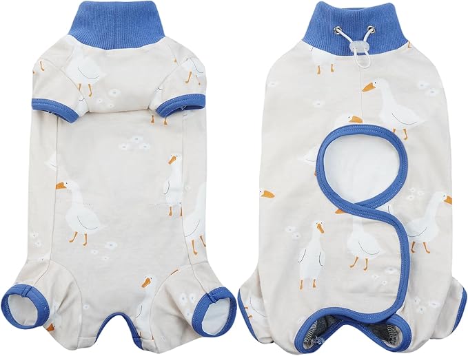 DENTRUN Cat Surgery Recovery Suit Female Male Soft Onesie, Kitten Surgical Collar Cone Alternative Shirt, Abdominal Wounds Anti-Licking Pajama for Small Pets Spay, Cat Body Suit Post Surgery