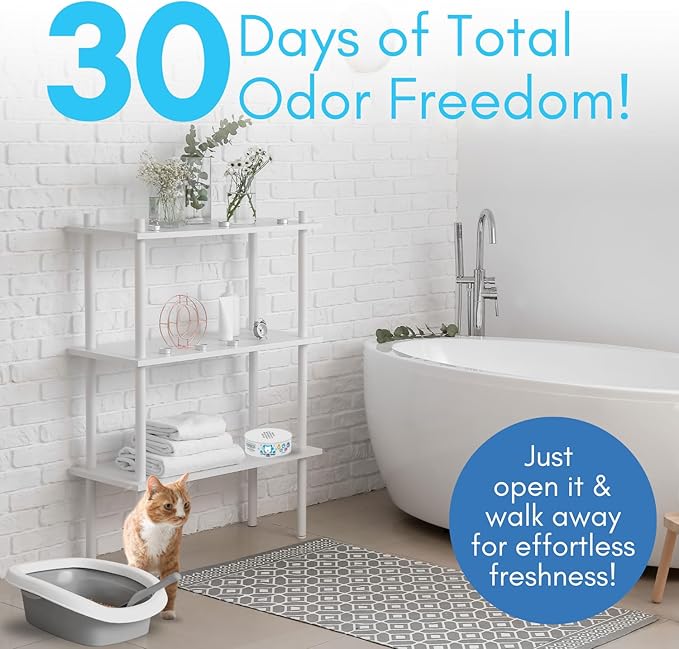 Cat Litter Deodorizer Jar (Fresh Scent, 16 Oz, Pack of 1) - Cat Litter Odor Absorber Gel In A Jar - Litter Box Pet Air Freshener - Litter Odor Eliminator to Freshen Air
