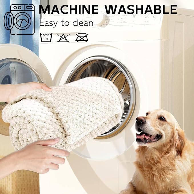 Pet Blanket Warm Soft Dog Blankets Washable Cat Throw Blankets Sofa Bed Couch Furniture Protector Cover for Small Medium Large Dogs Cats, Khaki, 63" x 79"