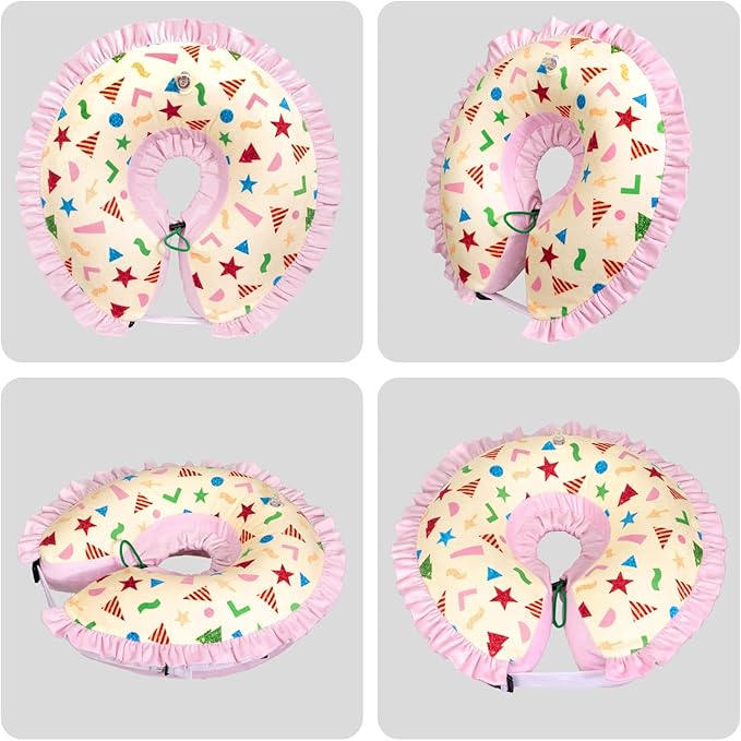 CuteBone Inflatable Dog Donut Collar Alternative for Large Dogs After Surgery-Double Adjustable Neck Range P23SO00104L