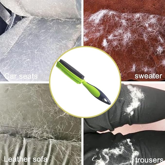 Rubber Pet Hair Removal Brush for Couch Clothes Dog Cat Pet Hair Carpet, Also Used as Dog Cat Bath Brush with Massage Effect(black,orange,green)