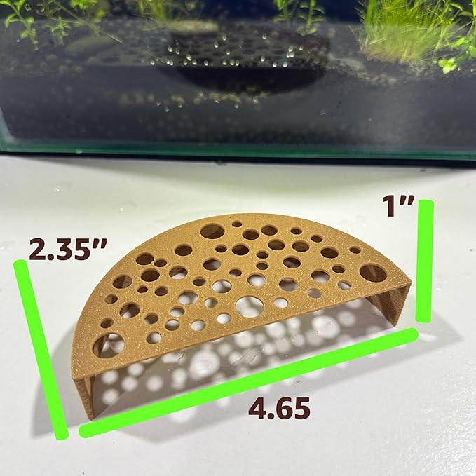 Shrimp Breeding Protector | Shrimp Breeding Cave Aquarium Tunnel | CTWPets (Brown)