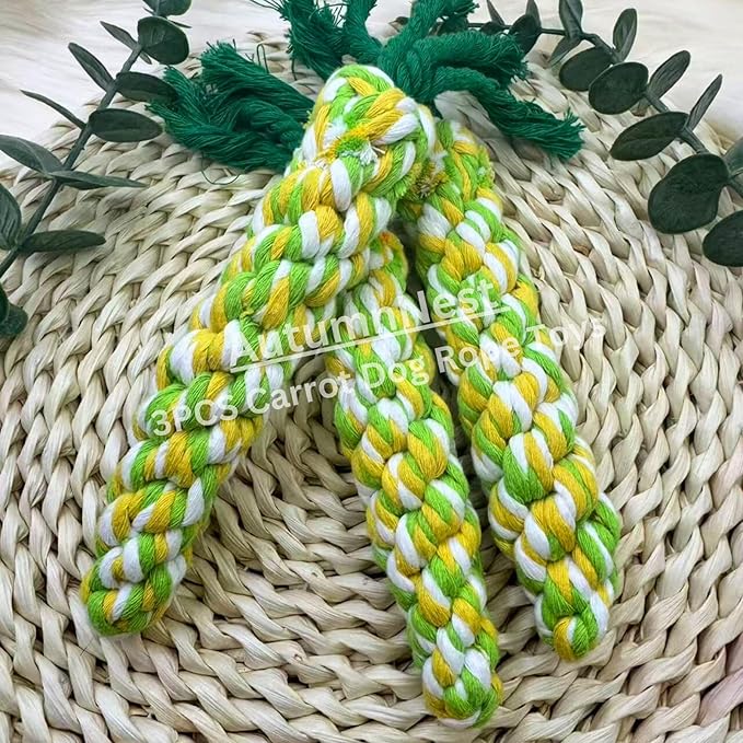 3PCS Rainbow Woven Pet Chew Set, Colorful Puppy Teething Chews, Dog Chew Toys, Cat Teething Playset, Soft & Safe Interactive Pet Chews