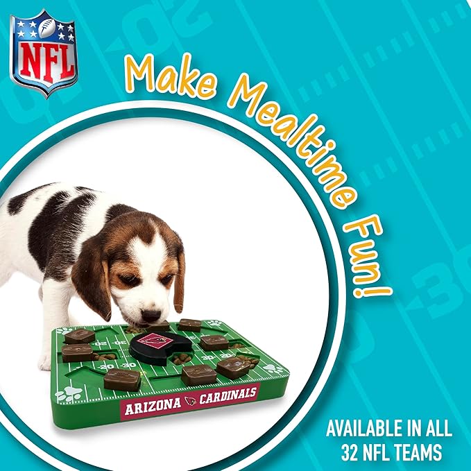 Pets First NFL Arizona Cardinals Puzzle Toy, Puzzle Treat Dog Toy, Interactive Dog Treat Toy, Dog Puzzle