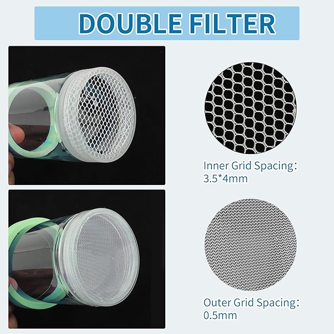 Suspensions Breeder Box, Floating Mesh Isolation Fish Tank Separator Set, Ideal for Aquatic Pets, Small, Green, 1 Set