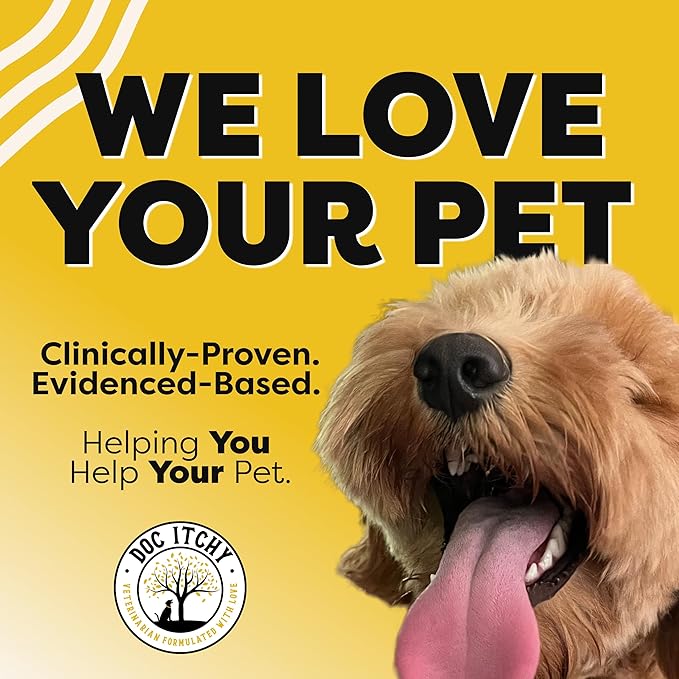 Doc Itchy Rejuvenating Hair-Grower Dog Pet Chews | 10mg Melatonin for Dogs | Hair Growth Booster | Senior Dog Energizer | Calming | Medical-Strength | Food Allergy Safe | Vegan | 90 Count