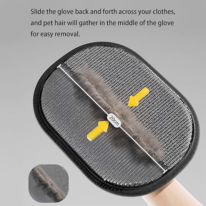 Pet Hair Removal Glove, Electrostatic Gloves Pet Hair Removal, Reusable Pet Hair Remover Glove
