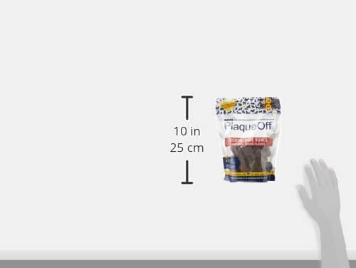 ProDen PlaqueOff System Dental Care Bones - Dog Teeth Cleaning Bones for Oral Hygiene -Medium/Large Canine Formula - Bacon Flavor -17 oz(Packaging May Vary)