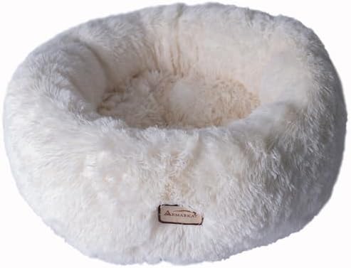 Tuscan Treats Cuddler Pet Bed - 28" L x 28" W x 9" H Ultra-Plush and Soft for Cats and Small Dogs, Skid and Water-Resistant Base, Machine Washable, 3.5 lbs