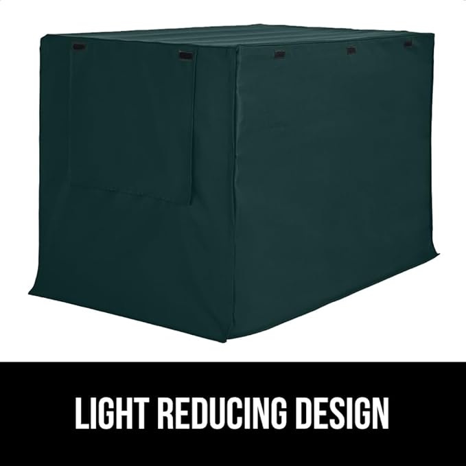 GORILLA GRIP Dog Crate Covers Compatible with Amazon Basics Dog Crates, All Sides Open, Privacy Cover Fits 30" Wire Kennel, Breathable Mesh Windows, Light Reducing Training Cage Topper, Hunter Green