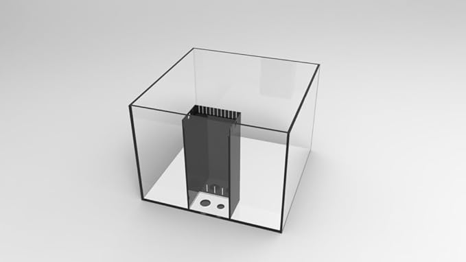 45 Gallon Starfire Aquariums with Center Overflow 24x24x18 H 10mm Starfire/Low Iron Glass