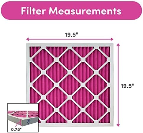 Colorfil 20x20x1 Air Filter (2-Pack) | Made in the USA | Color Changing | Remove Cat and Dog Odor | MERV 8 for Pet Hair Dander and Dust | 19.5"x19.5"x0.75" Exact Size