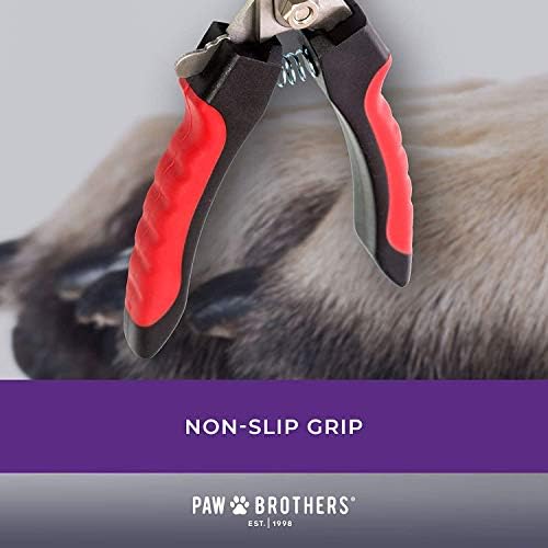 Ryan's Pet Supplies Paw Brothers Nail Clipper for Dogs and Cats, Pet Nail Clippers, Safe Grooming Tool, Professional Grade, Stainless Steel Blades, Saftey Guard, Large, 6.5 inches