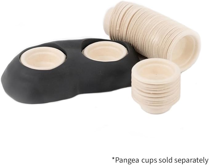 Pangea Ultimate Eco Dish, Crested Gecko Food and Water Bowl for Terrestrial Lizards, Durable Silicone Feeding Accessory for Reptile Terrariums 3.125in x 5.5in (Charcoal)