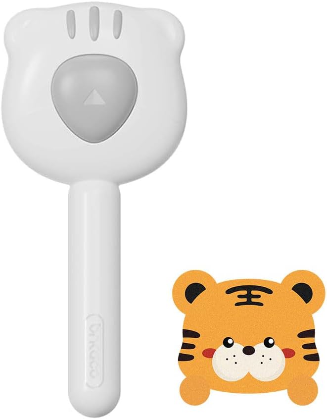 Cat Brush for Short or Long Haired Cats Dogs Rabbits, Cute Tiger Shape Dog Brushes with Release Button for Massage and Removes Loose Fur, Dog Hair Brush Pet Grooming Deshedding Comb