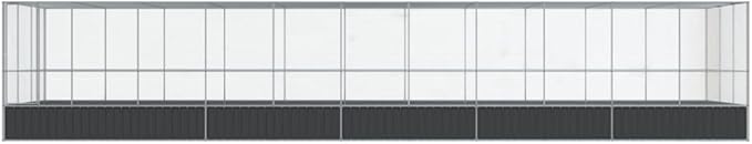 Steel Aviary with Extension, Large Bird Cage with Lockable Door, Aviary Spacious and Versatile Cage Ideal for Parakeets, Parrots, Lovebirds, Cockatiels, Pigeons, 448.4"x120.9"x83.5",-289