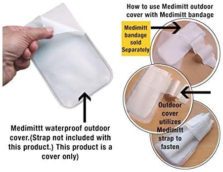 Outdoor Water Proof Cover. Slides Over MediMitts for Dogs paw (which are Sold Separately) Fastens with Medimitt Strap. Useful for hot Spots, Allergies and More. Value 20pack (X-Small)