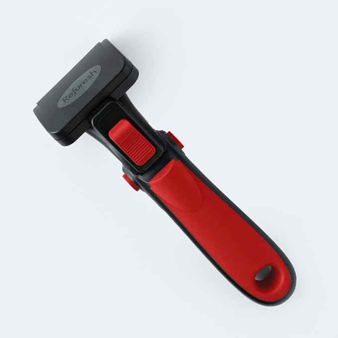 Deshedding Dog Brush for Long Hair (Small,Red) – Gentle Deshedding tool for Dogs & Cats – Reduces shedding, without damaging topcoat. Removes Loose Fur & Dead Undercoat.