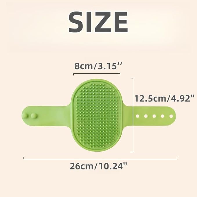 4-Pack Silicone Cat Brush Set, Pet Scratcher and Massager – Adjustable Pet Deshedding Brush, Bath Brush for Cats and Dogs, Suitable for Furniture Legs & Corners (4PCS (2 Yellow + 2 Green))