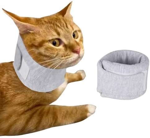 MANON ROSA Cat Neck Brace Elizabethan Collar for Pet After Surgery Recovery Adjustable Breathable Neck Cervical Cone for Small Medium Dogs Puppies Kittens with Spinal IVDD Issues (S 5.5-11",Grey)