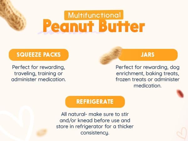 BUDDY BUDDER Barkin' Banana, 100% Natural Dog Peanut Butter, Dog Treat, Made in USA (17oz Jars)