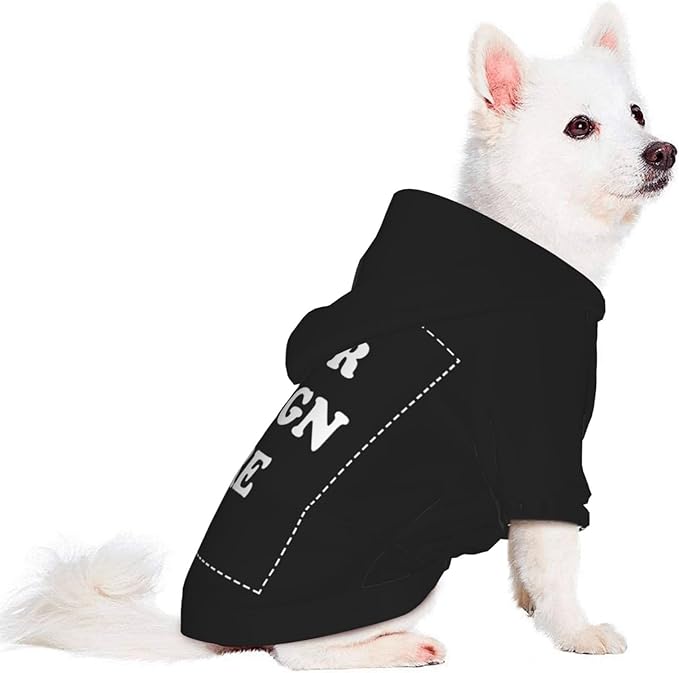 Dog Clothes, Custom Dog Hooded Sweatshirt, Personalized Pet Costume Robe Shirt with Text/Image/Club Name/Pet Shop Logo for Small Medium Large Dogs and Cats, Black, XXS