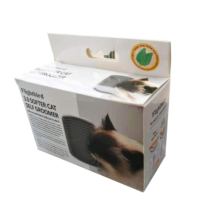 3.0 Softer Cat Self Groomer with Catnip, Dog Cat Corner Groomer,Wall Corner Scratcher Comb,Grooming Massage Brush, Perfect Scratch Massager Tool for Long & Short Fur Kitten/Puppy (1 Pack)