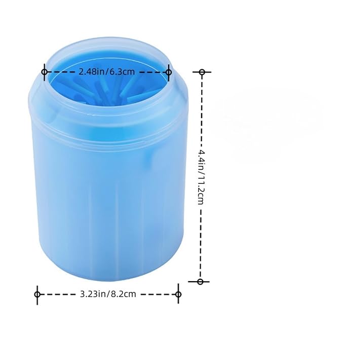 Portable Dog Paw Cleaner Dog Paw Washer Paw Mud Cleaner Pet Foot Cleaner Suitable for Large, Medium and Small Dogs/Cats (Blue, Small)