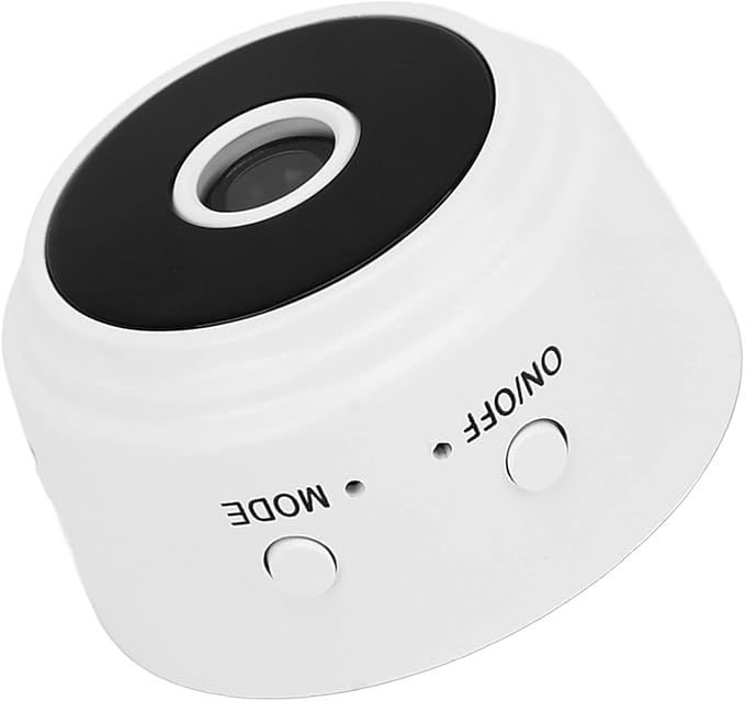 1080P Security Camera, Indoor Home Camera Outdoor Security Camera with Magnetic Back Cover Home Camera for Baby Pet Nanny, Support 128GB SD Card (White)