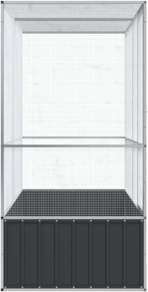 Large Bird Aviary, Outdoor Galvanized Steel Bird Cage, Galvanized Steel Outdoor Bird Aviary, Mesh Fence Bird House for Parrot, Parakeet, Dove, Cockatiel