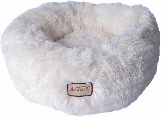 Tuscan Treats Cuddler Pet Bed - 28" L x 28" W x 9" H Ultra-Plush and Soft for Cats and Small Dogs, Skid and Water-Resistant Base, Machine Washable, 3.5 lbs