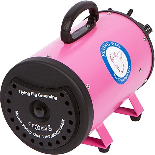 Flying Pig High Velocity Dog Pet Grooming Dryer w/Heater (Model: Flying One, Pink)