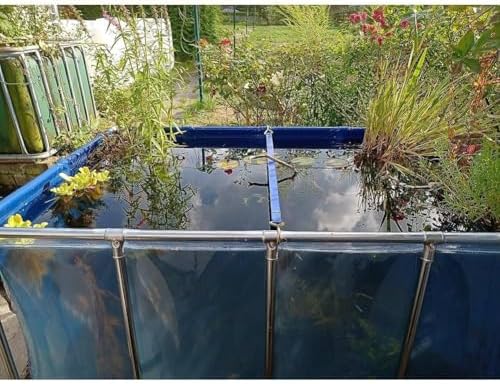 Flexible PVC Fish Breeding Water Tank with Steel Frame - Aquatic Pets Pool for Backyard, Clear Viewing Window, Easy Assembly, 50x40x30cm