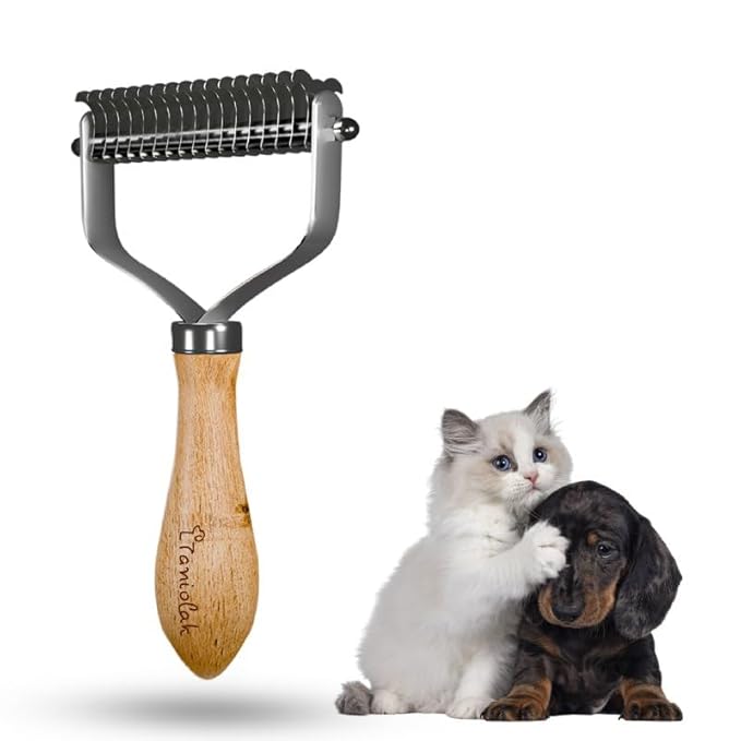 Shedding Tool – Undercoat Rake and Deshedding Brush for Pets, Detangling Brush, Grooming Comb, Cat Brush, Dog brush for Shedding LTANIOLAK