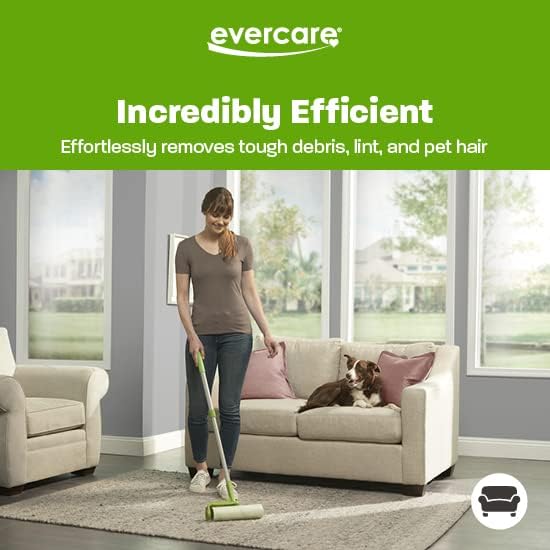 Evercare Pack of 6 10" Wide Large Surface Mega Pet Roller Refill, 50 Sheets Each (300 Sheets Total)