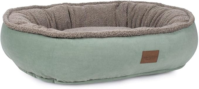 CAROLINA PET COMPANY Microfiber & Tipped Berber Comfy Cup Dog Bed - Chocolate, S