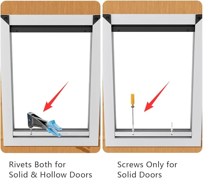 [MAVRICPOWER] Aluminum XL Dog Door with 2 Sliding Lock Panels, Doggy Door for Door with Adjustable Tunnel, Never Rust Pet Door for Dogs Up to 220 lbs