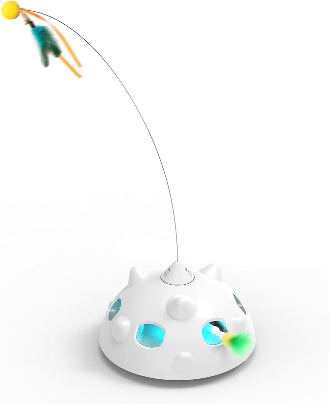 Cat Toys for Indoor Cats - Rechargeable Silent Interactive Automatic Cat Toy | Electric Feather Cat Bird Toy | Electric Cat Teaser Wand | Flapping Butterfly Bird Cat Toy | Toys for Adult Cats