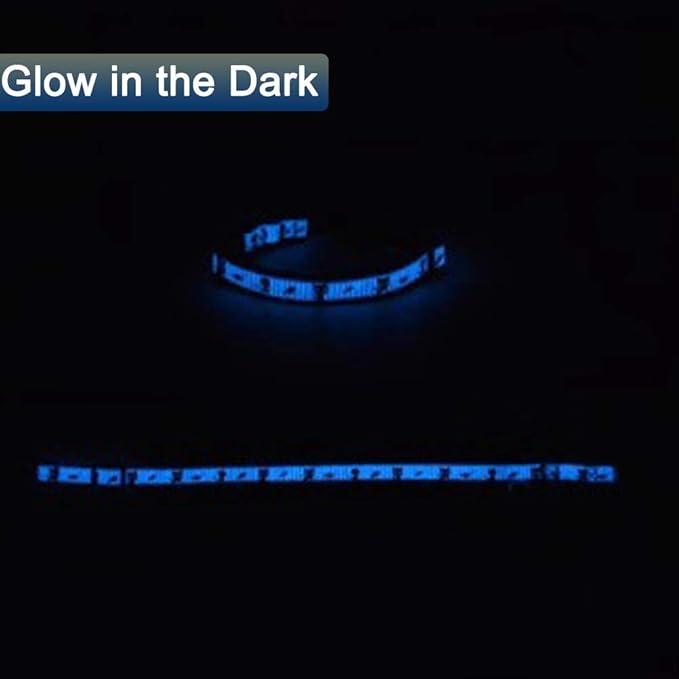 2 Pack Glow in The Dark Cat Collar with Bell Breakaway Safety Cat Puppy Collars with Pendant Red and Black