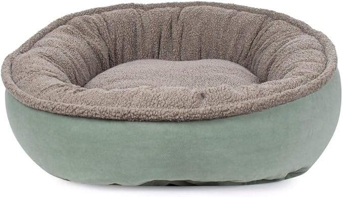 CAROLINA PET COMPANY Microfiber & Tipped Berber Comfy Cup Dog Bed - Chocolate, S