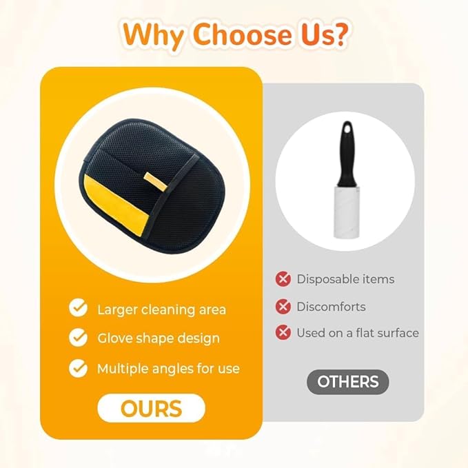 Pet Hair Removal Glove for Cats & Dogs,2025 New Upgrade Pet Hair Remover Electrostatic Gloves,Reusable Pet Hair Remover Glove